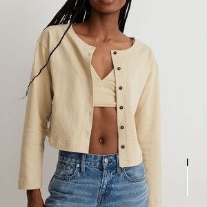 Madewell Cropped Cardigan. Size:Large